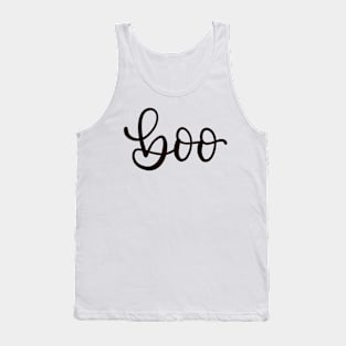 Boo - Script in Black Tank Top